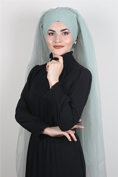 Eşarppark Âlâ Tül Şal 2021-11 Mint Yeşili
