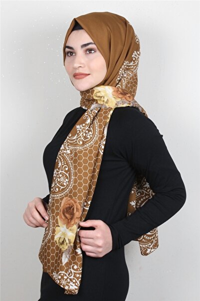 Cardion Medine Desenli Şal 1808-3 Camel