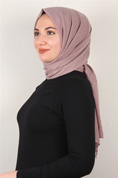 Eşarppark Pamuklu Pıt Pıt Şal 3092-35 Koyu Pudra