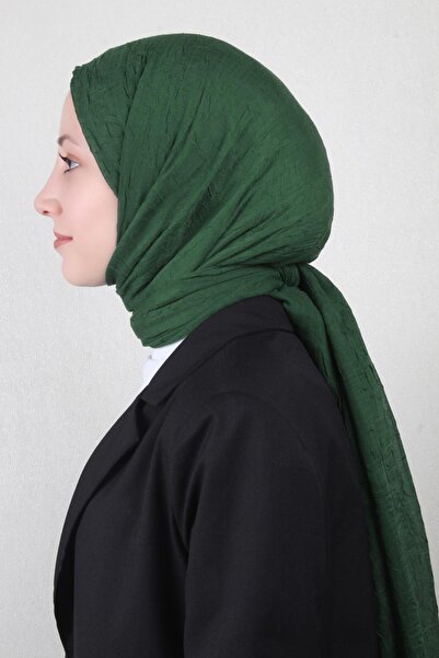 Eşarppark Bambu Kraşlı Şal 2724-80 Zümrüt