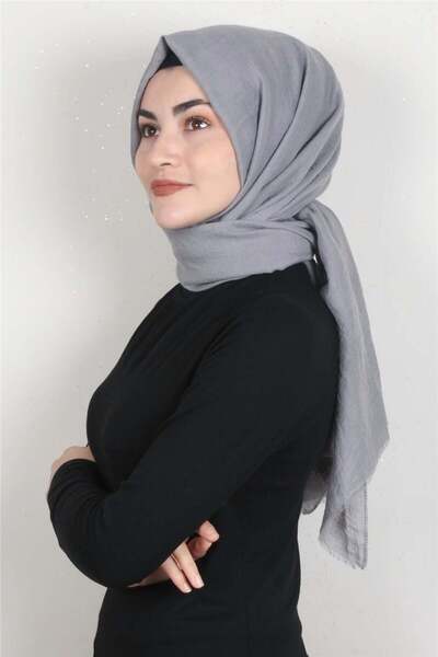 Eşarppark Kraşlı Pamuk Şal 2723-17 Gri