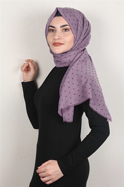 Eşarppark Pamuklu Pıt Pıt Şal 3092-27 Leylak