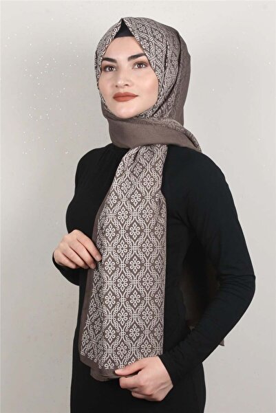 Cardion Medine Desenli Şal 1827-17 Etnik Toprak