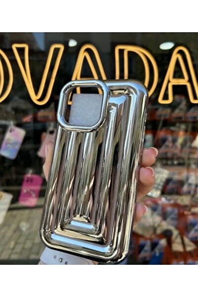 OVADA İphone 15 Pro Uyumlu Kamera Korumalı 3D Labirent Desenli Silikon Kılıf