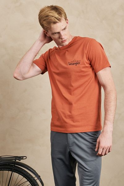 ALL TERRAIN GEAR -x- Wrangler Tricou portocaliu All Terrain Gear Regular Fit 100% bumbac