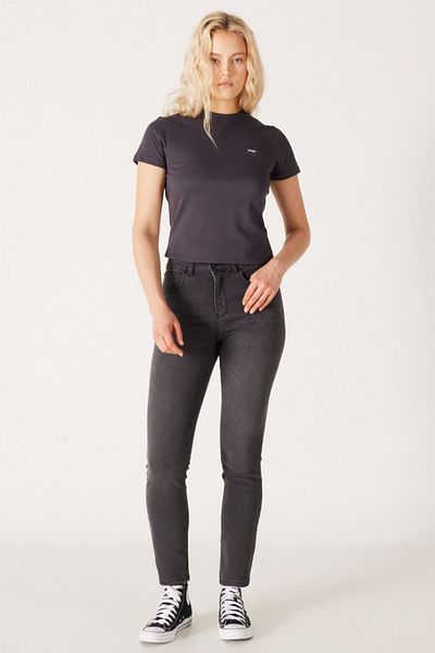 WRANGLER Slim Fit Slim Fit Regular Waist Tube Leg Women's Denim Blue Stretch Jean Jeans