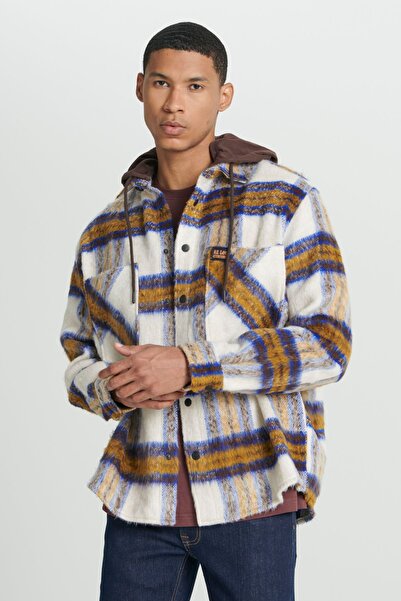 Lee Loose Fit Rahat Kesim Kapüşonlu Çok Renkli Uzun Kollu Gömlek