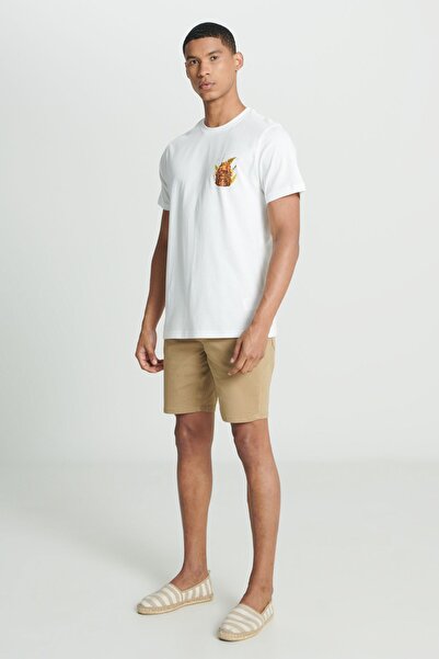 Lee Regular Fit Normal Kesim Normal Bel Bej Şort