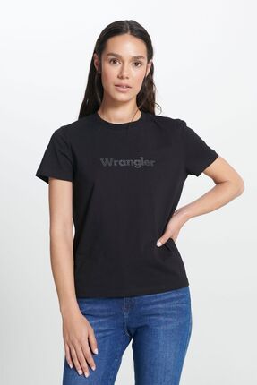 Wrangler Regular Fit Normal Kesim Bisiklet Yaka 100 Pamuk Siyah Ti ort Fiyat Yorumlar Trendyol