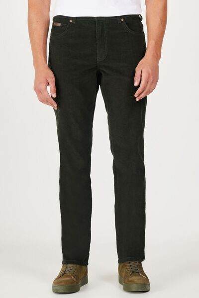 WRANGLER Texas Slim Fit Dar Kesim Normal Bel Yeşil Esnek Pantolon