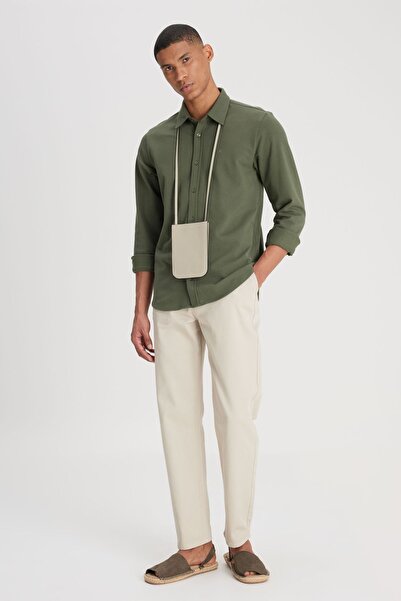 Lee Regular Fit Normal Kesim %100 Pamuk Haki Gömlek