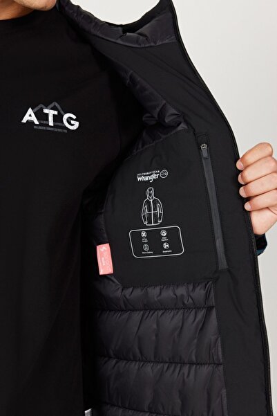 WRANGLER All Terrain Gear Regular Fit Normal Kesim Kapüşonlu Siyah Mont