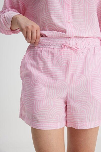 Lee Loose Fit Rahat Kesim Normal Bel %100 Pamuk Pembe Şort