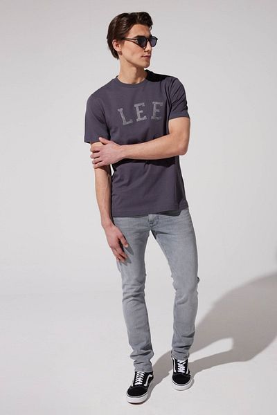 Lee Τζιν Τζιν Luke Slim Fit Slim Fit Κανονική μέση γκρι Stretch