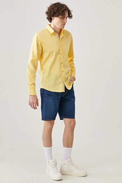 Lee Regular Fit Normal Kesim Sarı Gömlek