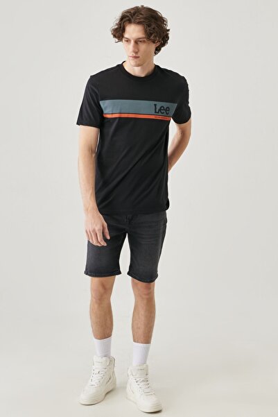 Lee Regular Fit Normal Kesim Sıfır Yaka %100 Pamuk Logolu Tişört