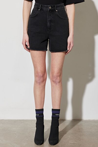 WRANGLER Donna Regular Fit Normal Kesim %100 Pamuk Siyah Jean Kot Şort