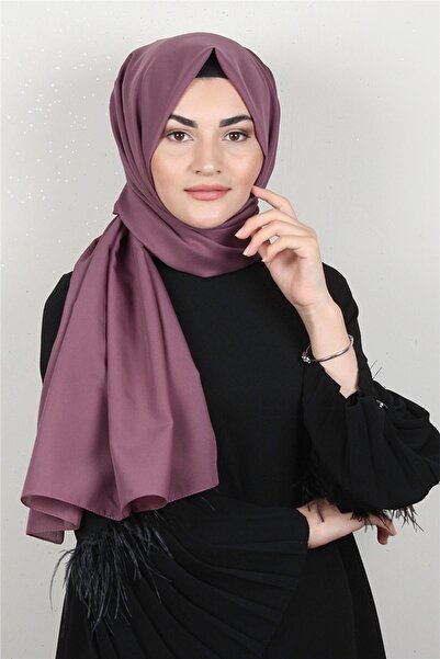 PİRAMİT Şifon Şal Düz Renk 1293-77 Gül Kurusu