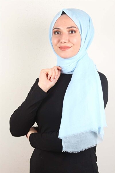 Eşarppark Comfort Pamuk Şal 2722-57 Bebe Mavisi