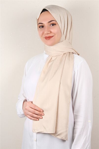 Eşarppark Jakarlı Ipeksi Şal 8085-22 Bej