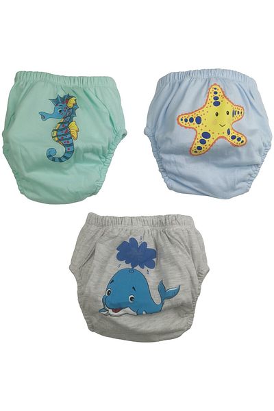 Poope's Yunus-Seahorse-Star 3-Piece Training Pants Set