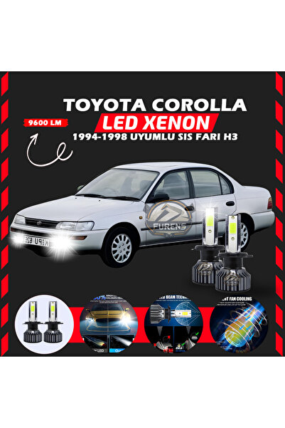Furens Toyota Corolla Efsane Kasa Sis Farı Uyumlu Şimşek Etkili Led Xenon Pro...
