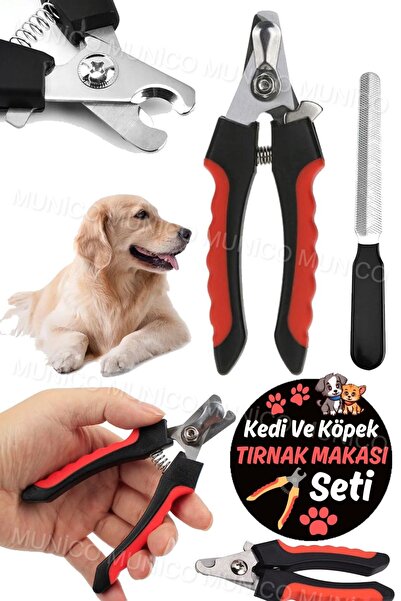 Munico Paslanmaz Çelik Pençe Makası ve Törpü Seti - Evcil Hayvan Bakımında Mü...