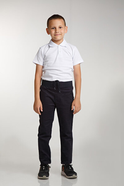 BayBayan Училищни панталони с ребрена талия, обикновени