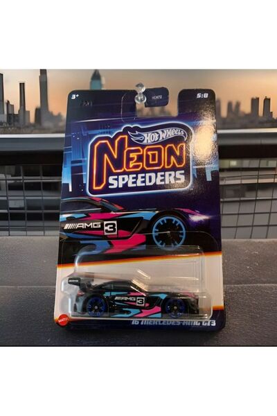 HOT WHEELS Uzun Kart 2024 Serisi Neon Speeders Mercedes Amg GT3 Oyuncak Araba Koleksiyon Model