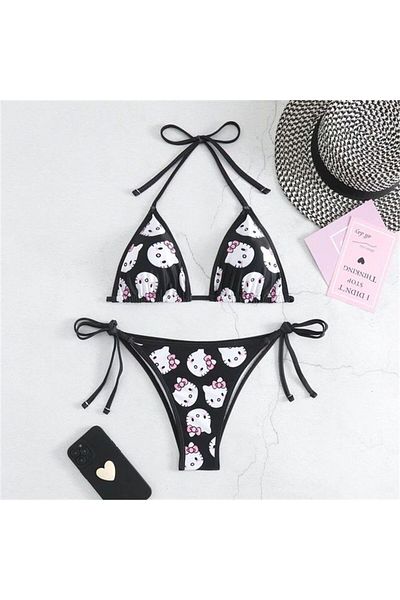 Karakedi Set bikini triunghi Hello Kitty