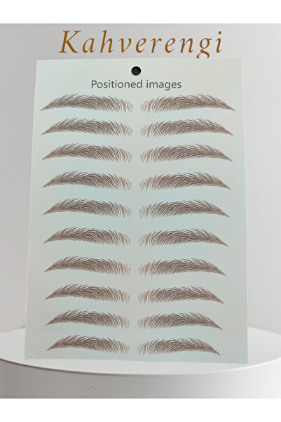 irtihal Kahverengi Kaş Dövmesi Sticker Kalıcı Suya Dayanıklı Doğal Kaş Dövme