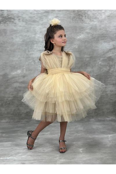 STELLA BUTİK Rochie pentru fete Yaren - Design stratificat