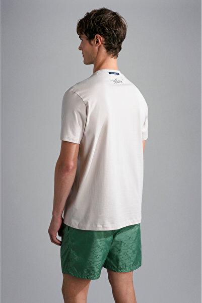 PAUL&SHARK MEN'S KNITTED T-SHIRT C.WCOTTON