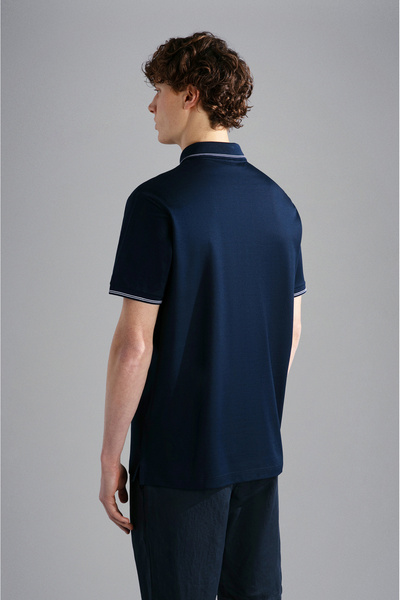 PAUL&SHARK MEN'S KNITTED POLOSHIRT C.WCOTTON