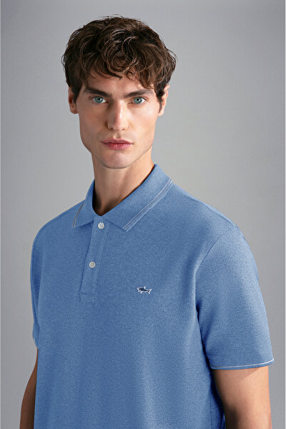 PAUL&SHARK MEN'S KNITTED POLOSHIRT C.WCOTTON