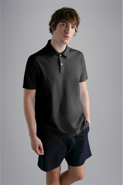 PAUL&SHARK MEN'S KNITTED POLOSHIRT C.WCOTTON