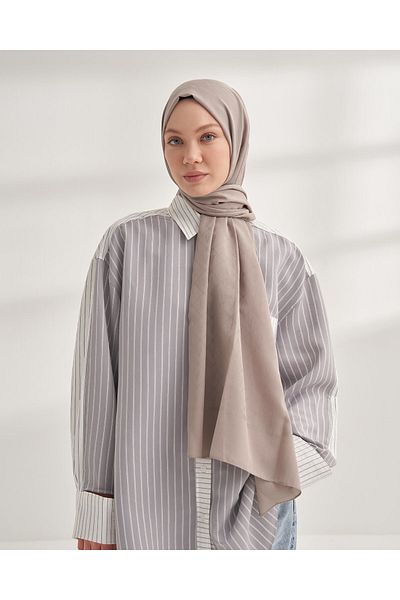 ARMANDA Luxury Patterned Seher Shawl - Mink