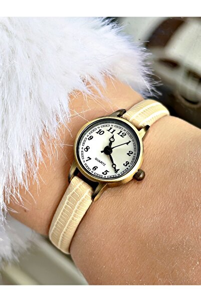 Weluxa Wl00130y Retro Minimal Deri Kordonlu Kadın Kol Saati