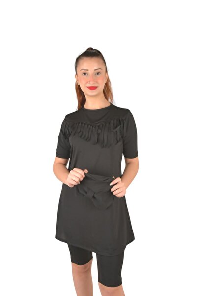 rudy online ملابس سباحة حجاب ليكرا شبه مغلقة - مجموعة من 3 قطع