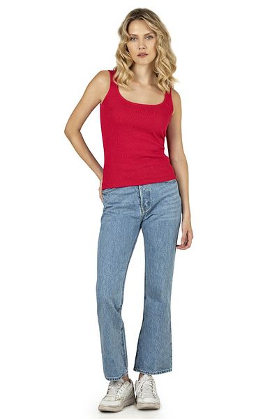 pour la riviere Ribbed Knitted Body - Color Pool Collar Women's Undershirt, Narrow Fit