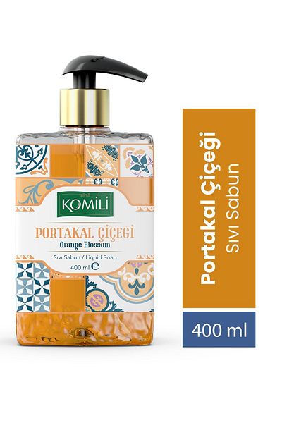 Komili صابون سائل كوميلي متوسطي فاخر - زهر البرتقال 400 مل (قطعة واحدة)