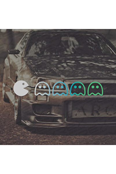 Rex Aksesuar PacMan Oto Sticker Araba Sticker Oto Cam Yazı Araba Cam Yazı Sti...