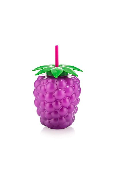 QLUX IDEAS Grape Straw Drinker - Flask Purple 800 ML