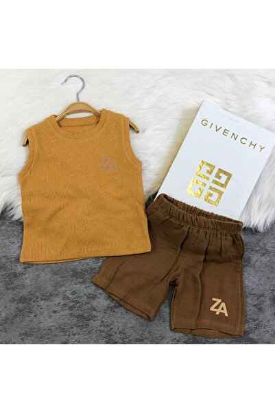 LADİN Children's Short Sleeve Set - 100% Cotton Bottom and Top Set