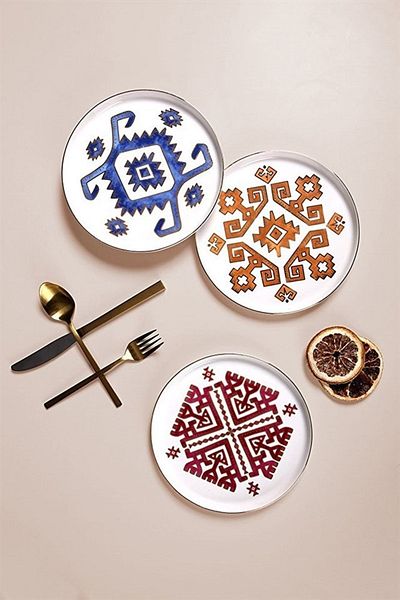 Porland 18-Piece Arabesque Serving and Cake Treat Set for 6 People