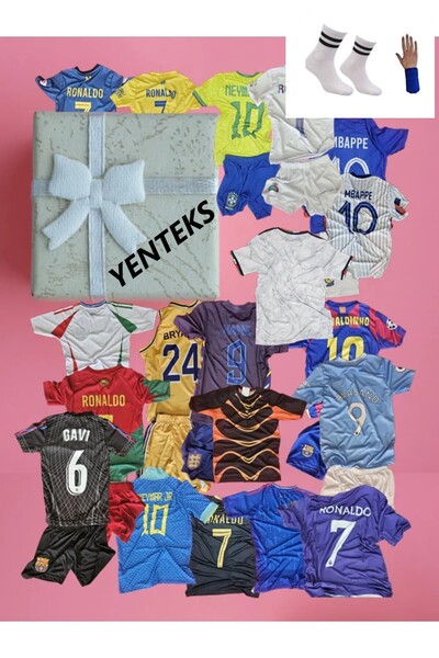 yenteks Avrupa Retro Takımları Çocuk Forma Şort Çorap Bileklik 4 Parça Özel Paket Ne ? Gelirse