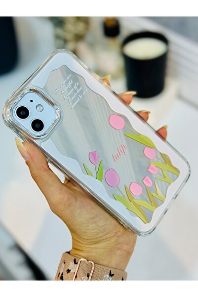 Go Aksesuar Iphone 11 Compatible Mirrored Design Anti Impact Silicone Case