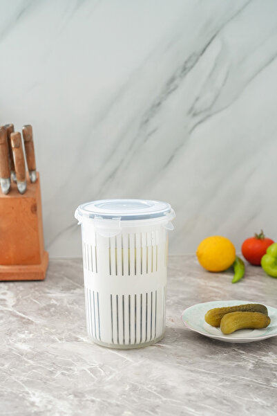 Hayveys Olive Pickle Storage Container with Strainer and Lock Lid Microwaveable 1500 ml (G-16)