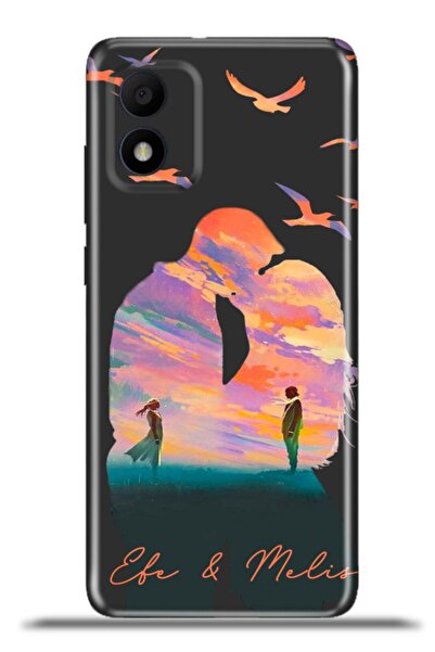 TCL 303 Kapak Hd Dizayn Silikon Kişiye Özel Kılıf Isim - Sevgili Çift