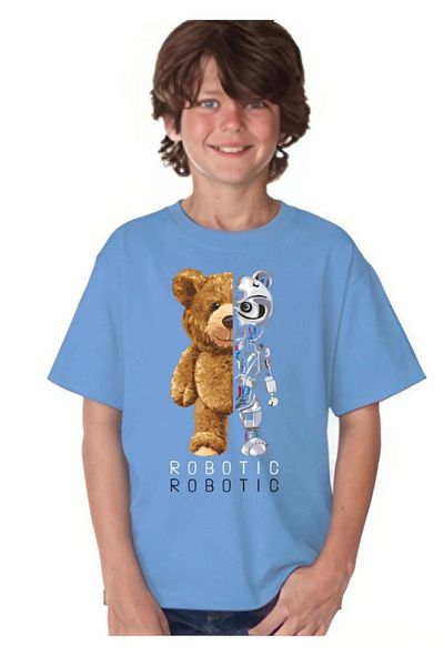 Evomind 1 tricou este un cadou pentru achiziții de 5 și mai sus în coș - Tricou pentru copii unisex cu imprimeu robotizat